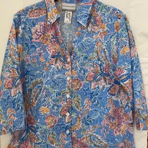 Alfred Dunner colorful floral blouse